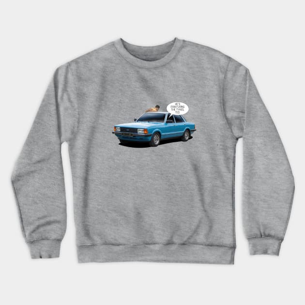 He's Puncturing the Tyres Ted Crewneck Sweatshirt by Hotshots